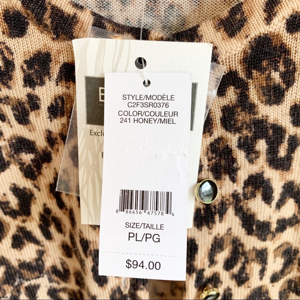 LORD & TAYLOR Leopard Cardigan 100% RELISTED - Picture 4 of 9